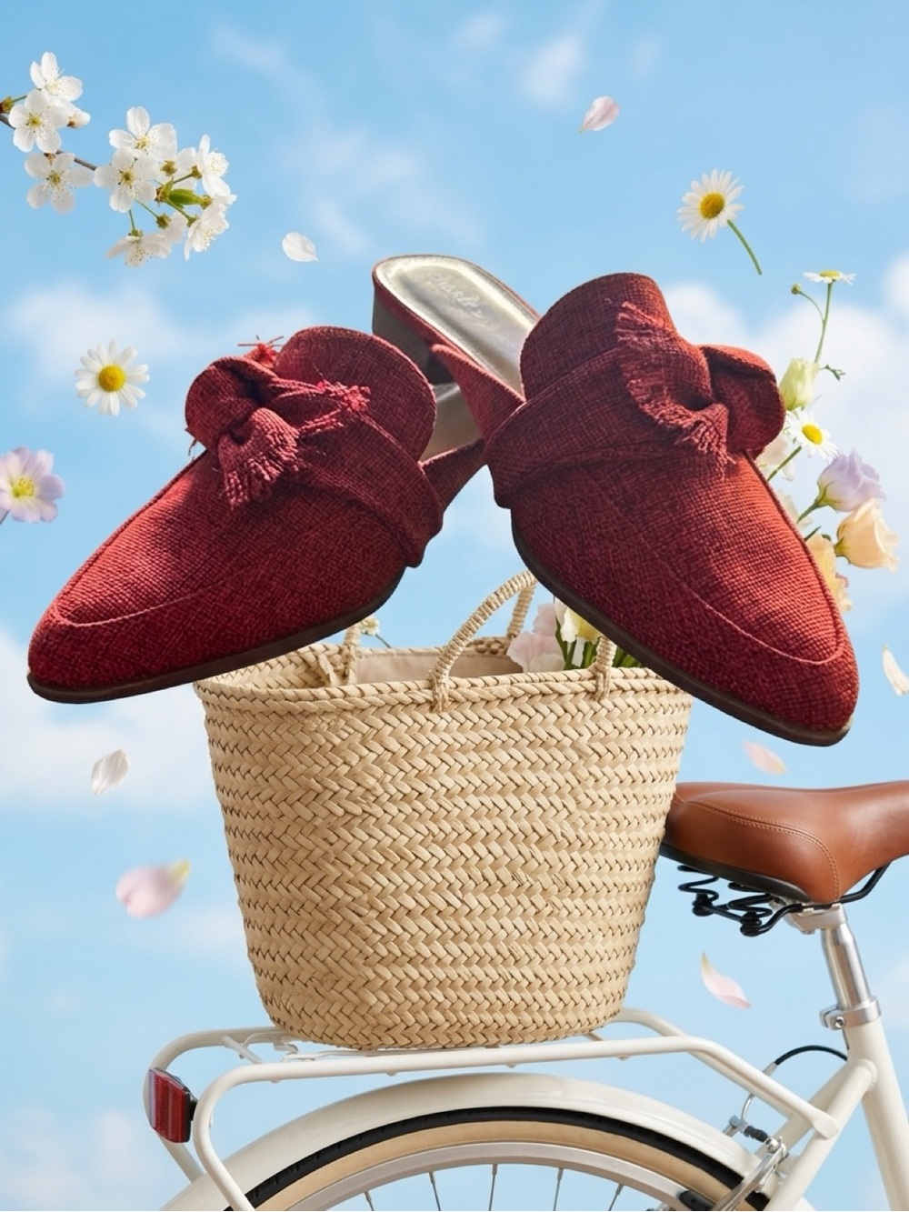 Charles David Women’s Red Tassel Slip-On Mules